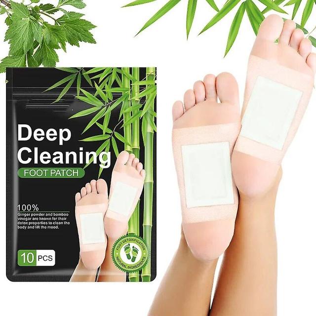 Qian Wormwood Bamboo Charcoal Foot Patch Detoxify Toxins Relieve Stress Foot Sticker Patchemove Moisture Promote Metabolism Feet Care on Productcaster.