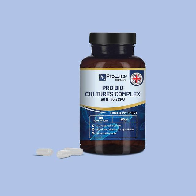 Prowise Healthcare Pro Bio Cultures Complex Prebiotic En Probiotic 60 Veganistische Capsules on Productcaster.