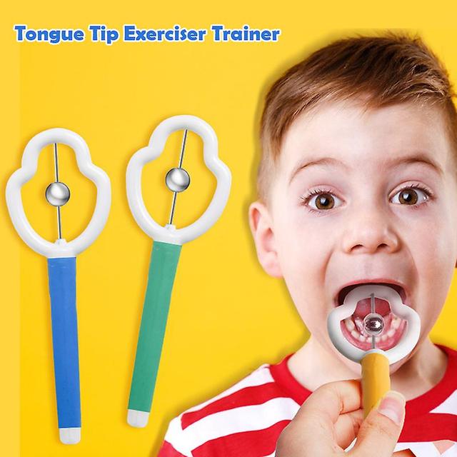 Children Oral Muscle Strength Tongue Training Tool Blue on Productcaster.