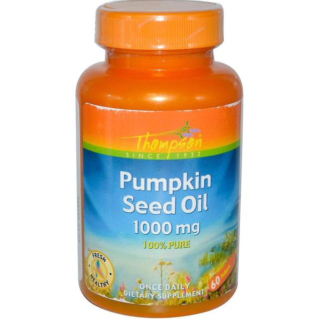 Thompson, Pumpkin Seed Oil, 1000 mg, 60 Softgels on Productcaster.