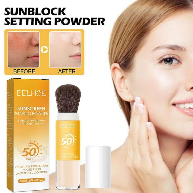 Wasserdichte spf50 Sonnencreme lose Puder Sonnencreme Hauts chutz unsichtbare Poren Solar blocker l kontrolle fr Frauen Gesichts pflege 8g on Productcaster.