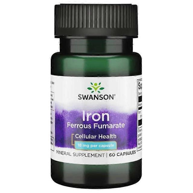 Swanson Iron (Fumarato Ferroso) 18mg Cápsulas 60 on Productcaster.