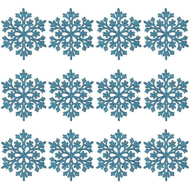 Allinless 12pcs Shining Powder Snowflakes on Productcaster.