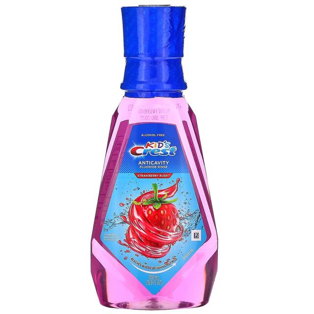 Crest, Lapset, Anticavity fluoridihuuhtelu, Alkoholiton, Strawberry Rush, 16,9 fl oz (500 ml) on Productcaster.