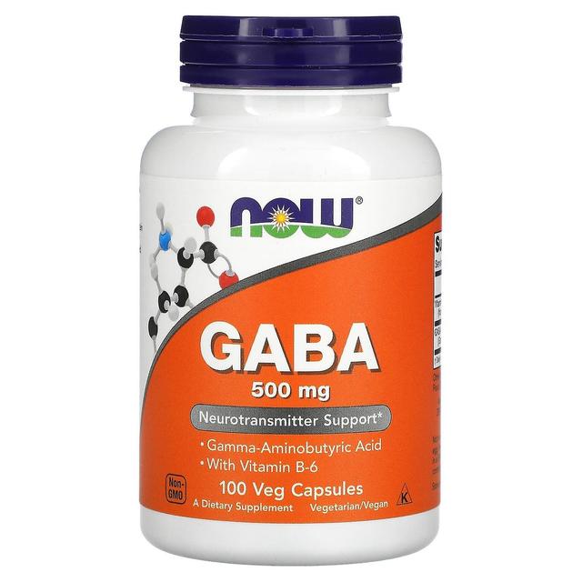 NOW Foods, GABA with Vitamin B-6, 500 mg, 100 Veg Capsules on Productcaster.