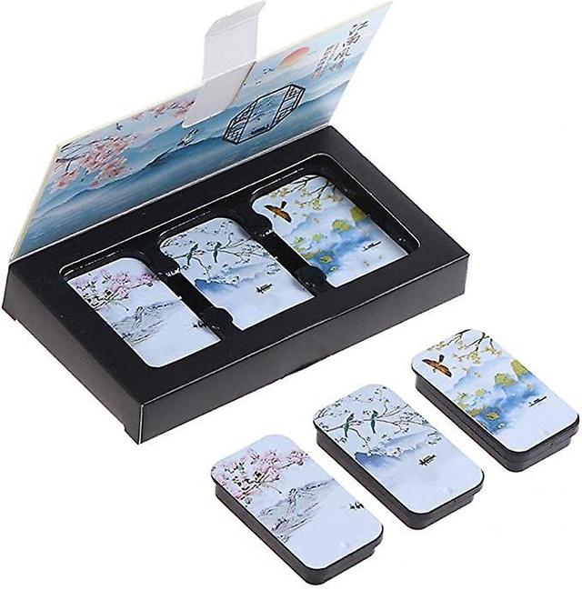 Haobuy 3 Pcs Card Shaped Solid Ointments Portable Refreshing Fragrances on Productcaster.