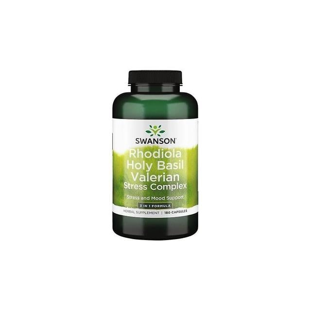 Swanson Rhodiola Holy Basil Valerian Stress Complex BI7280 dietary supplements on Productcaster.