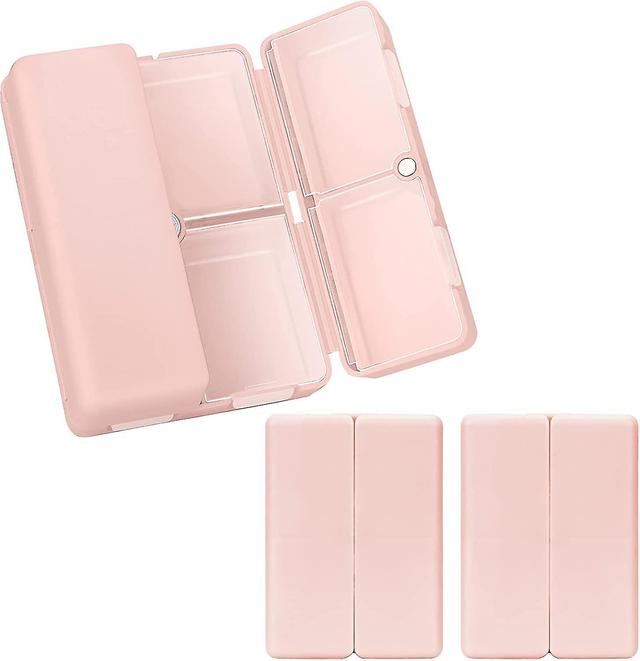 Pill Izer,2 Pcs 7 Comments Portable Pill Case Travel Pill Izer,[folding ] Pill Box For Purse Pocket To Hold Vitamins,cod Liv Pink 2 Pcs S on Productcaster.