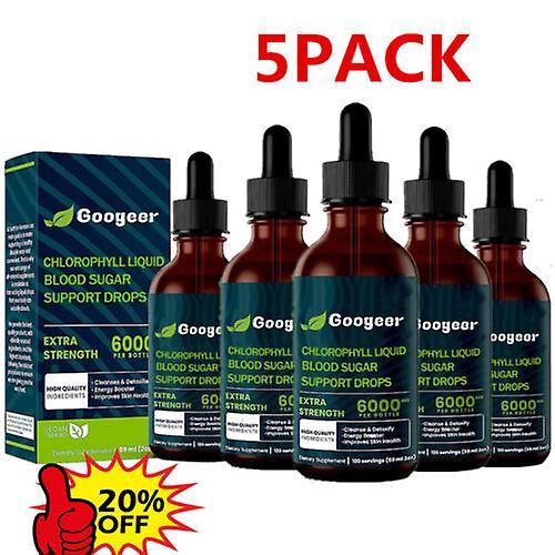 5Pack Best Naturals Liquid Chlorophyll Drops Blood Sugar Support Liquid - 59ml on Productcaster.