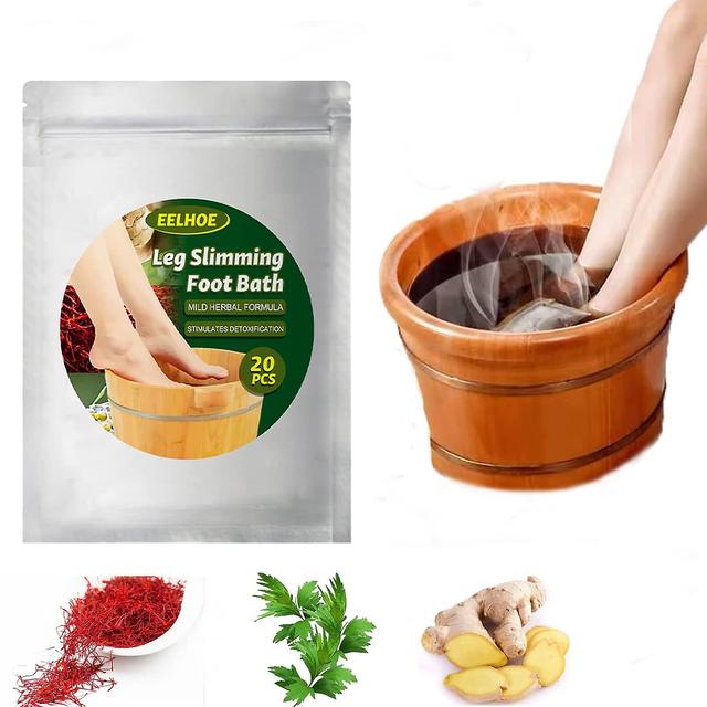 Elsavct 20/10PCS Lymphatic Drainage Ginger Foot Soak, Leg Slimming Foot Bath, Natural Mugwort Herb Foot Soak, Leg slimming foot bath, Beneficial to... on Productcaster.