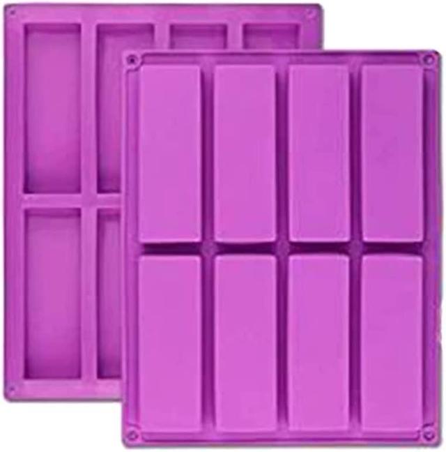 2pcs 8 Cavity Large Rectangle Granola Bar Silicone Moulds Nutrition/cereal Bar Moulds Energy Bar Maker For Chocolate Truffles Bread Brownie Cornbread on Productcaster.