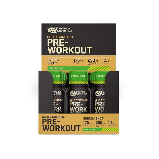 Optimum Optimal Ernæring Gold Standard Pre-Workout Shot Energy Supplement 60ml x 12 Lemon Lime on Productcaster.