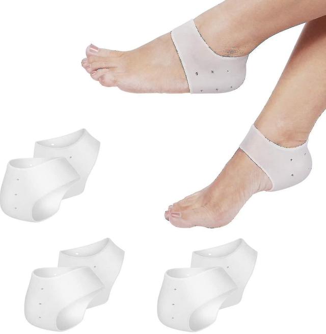 3 Pares Protetor De Calcanhar De Silicone Fascite Plantar Insere Almofadas Gel Calcanhar Almofada Almofada Dor Alvio De Alvio De Dor Meias on Productcaster.