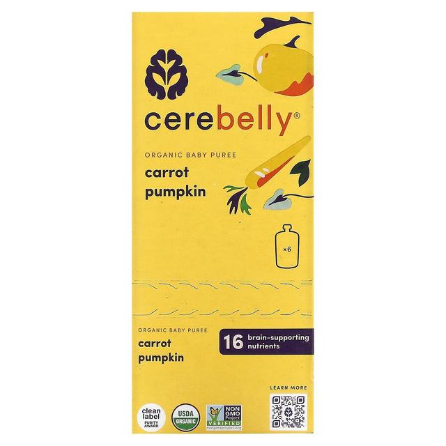 Cerebelly Zerebelly, Bio-Babypüree, Karottenkürbis, 6 Beutel, je 4 oz (113 g) on Productcaster.