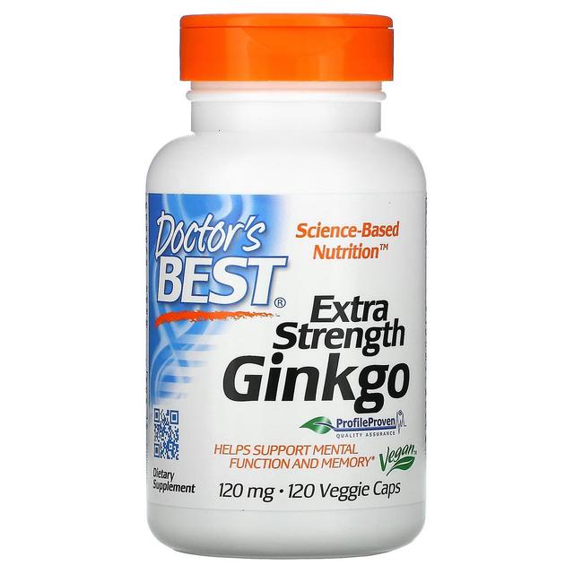 Doctor's Best, Extra Força Ginkgo, 120 mg, 120 Veggie Caps on Productcaster.