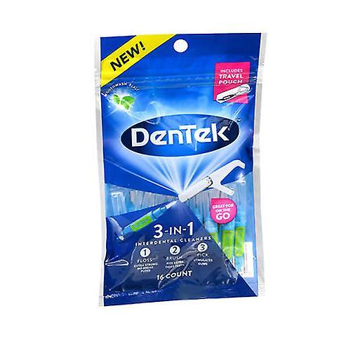 Dentek 3-In-1 Interdental Cleaners Mouthwash Blast, 16 Each (Pack of 1) on Productcaster.