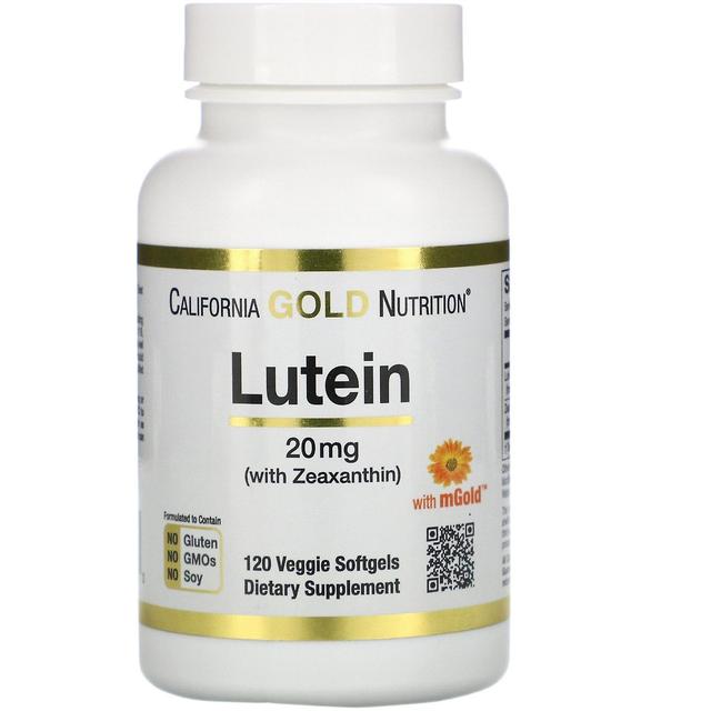 California Gold Nutrition, Lutein with Zeaxanthin, 20 mg, 120 Veggie Softgels on Productcaster.