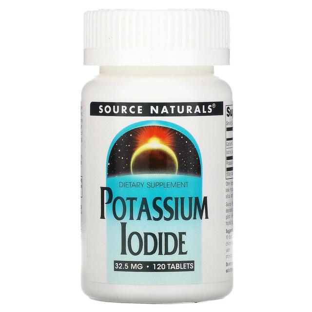 Source Naturals Lähde Naturals, kaliumjodidi, 32,5 mg, 120 tablettia on Productcaster.