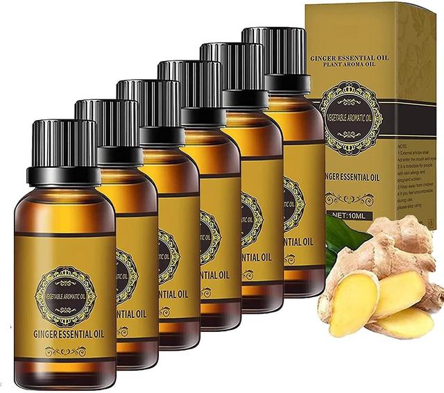 2Sets 6PCS Belly Drainage Ginger Oil Natural Drainage Ginger Oil Essential Relax Massage Liquid Herbal Massage Oil on Productcaster.