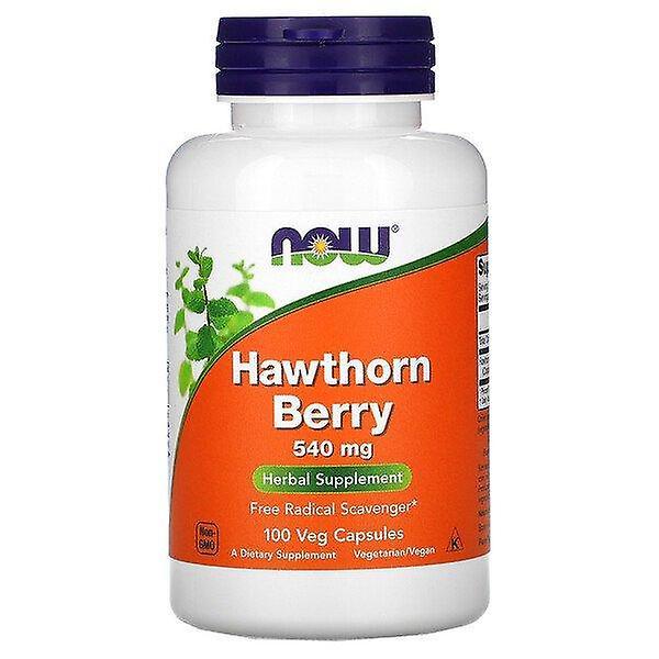 NOW Foods Nu Fødevarer, Hawthorn Berry, 540 mg, 100 Veg Kapsler on Productcaster.