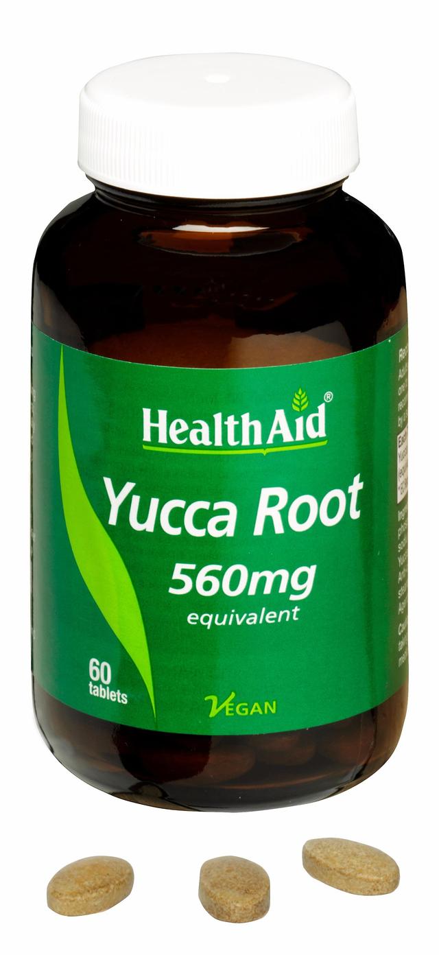 Health Aid Hälsostöd Yucca Root Extract 560mg - Standardiserade, 60 tabletter on Productcaster.