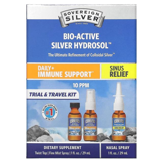 Sovereign Silver, Bio-Active Silver Hydrosol, Daily + Immune Support, Sinus Relief, Trial & Travel K on Productcaster.