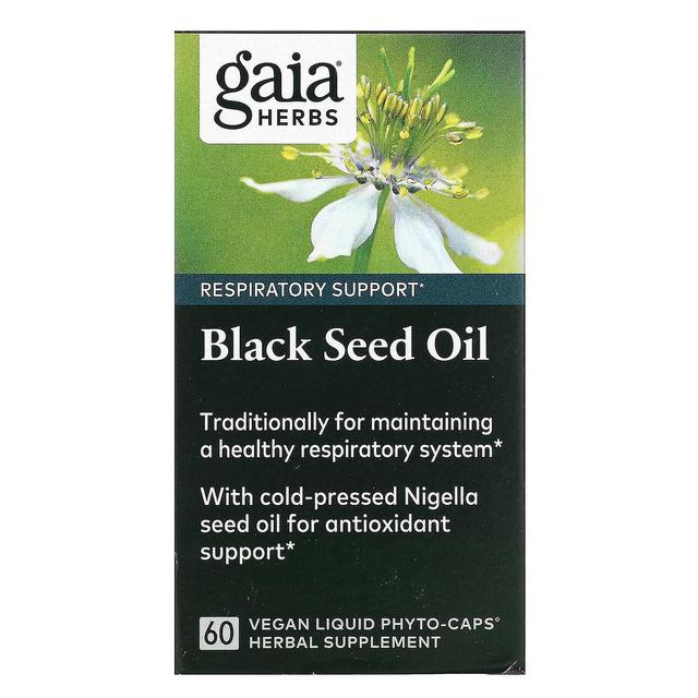 Gaia Herbs Gaia urter, sort frøolie, 60 veganske flydende phyto-caps on Productcaster.