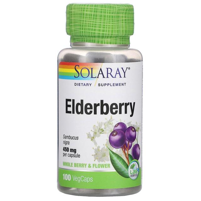 Solaray, Elderberry, 450 mg, 100 VegCaps on Productcaster.