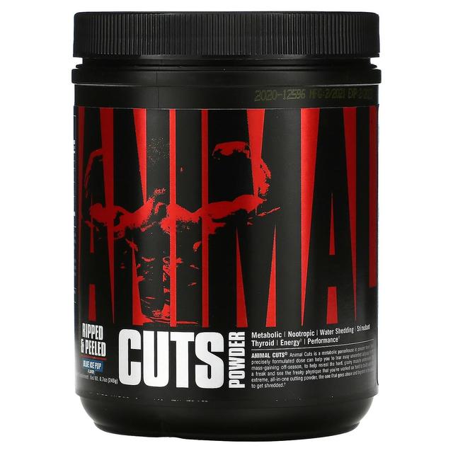 Universal Nutrition Nutrição Universal, Animal Cuts Powder, Blue Ice Pop, 8,7 oz (248 g) on Productcaster.