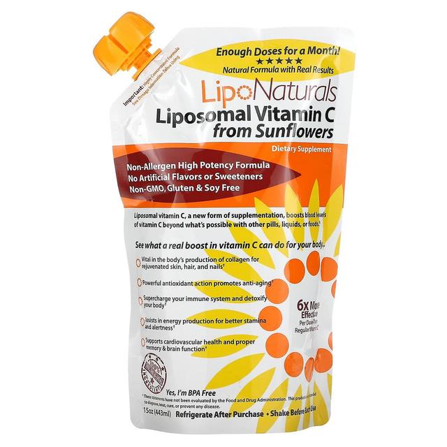 Lipo Naturals, Liposomal Vitamin C from Sunflowers, 15 oz (443 ml) on Productcaster.