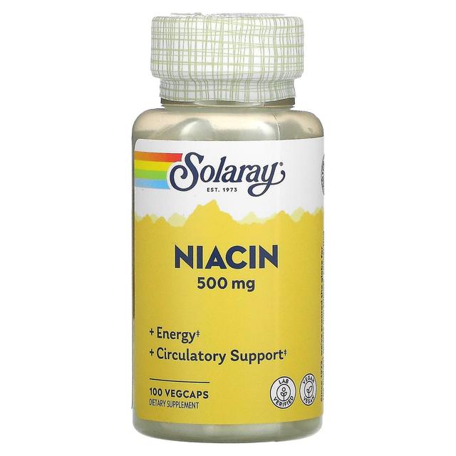 Solaray, Niacin, 500 mg, 100 VegCaps on Productcaster.