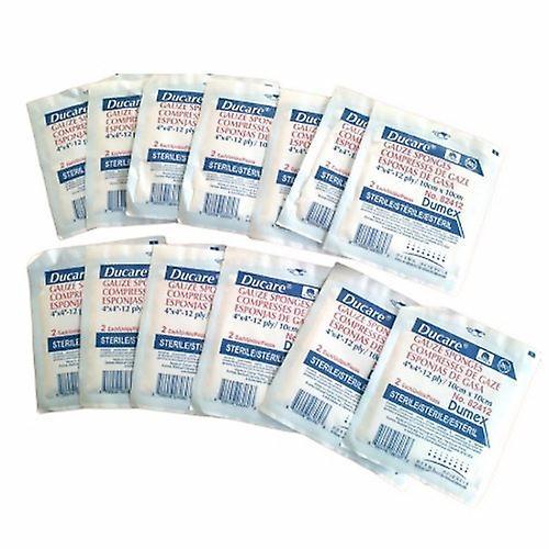 Derma e Gauze Sponge Ducare Cotton 12-Ply 4 X 4 Inch Square Sterile, Count of 1 (Pack of 1) on Productcaster.