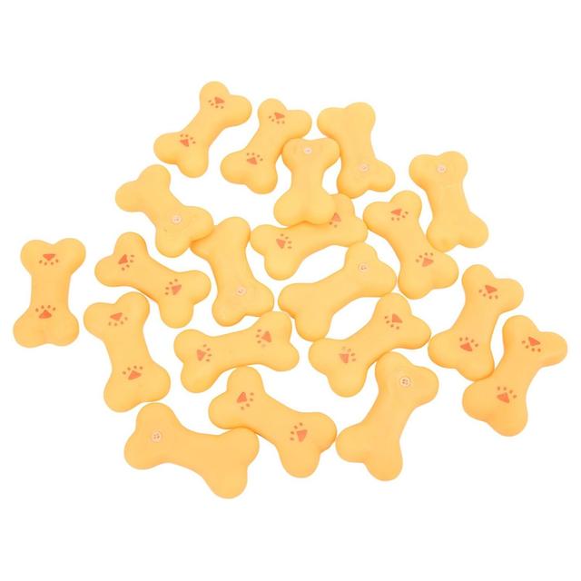 Piao 20pcs Rubber Dog Squeaky Bone Toy Teeth Cleaning Dog Bone Chewing Toy For Small Medium Dogs on Productcaster.