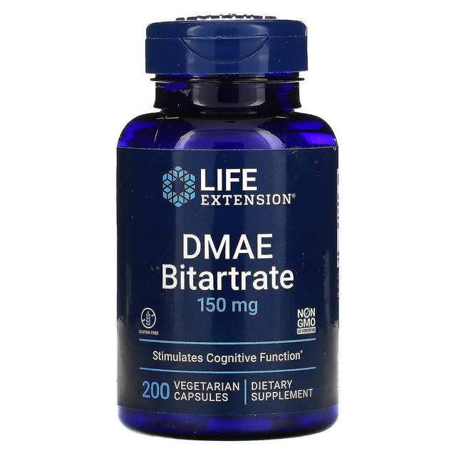 Predĺženie života, DMAE bitartrát , 150 mg, 200 Vegetariánske kapsuly on Productcaster.