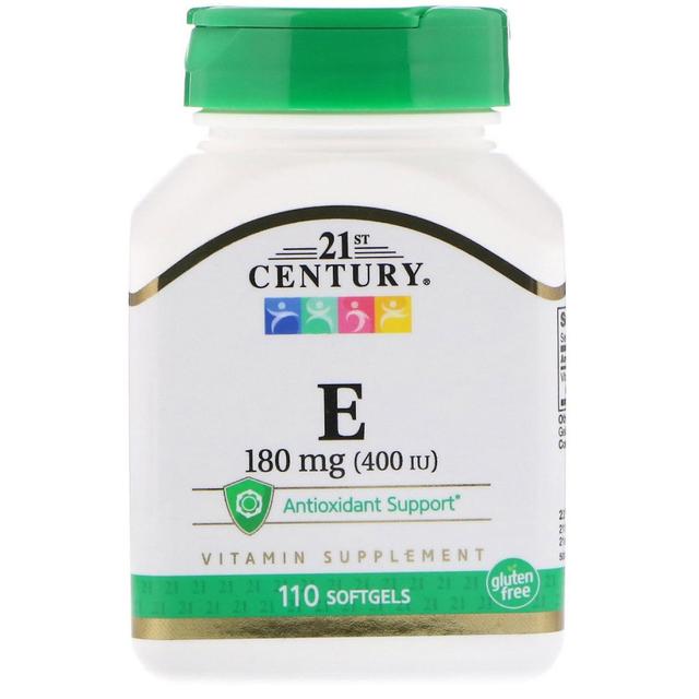 21st Century, Vitamin E, 180 mg (400 IU), 110 Softgels on Productcaster.