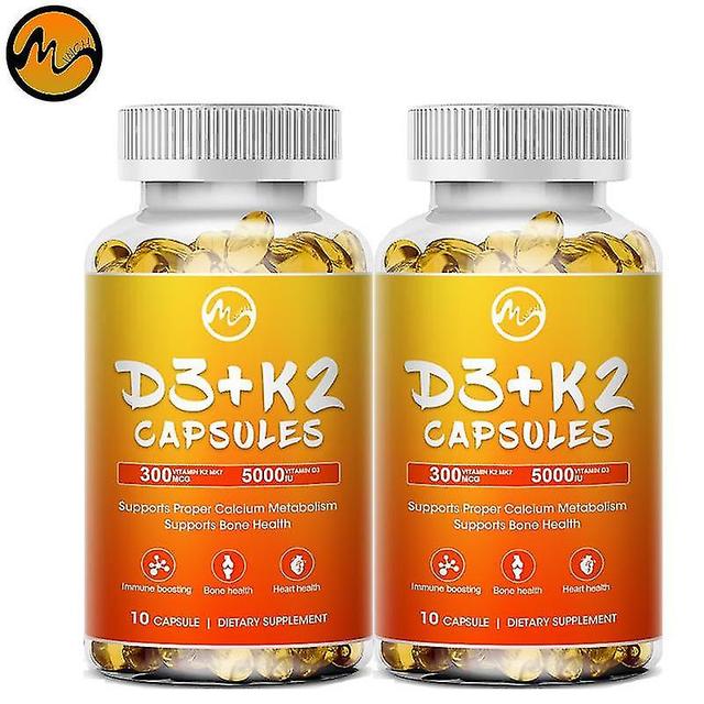 Guoguo Vitamin D3 & K2 Complex Supplement Bone Heart Health Ikke-GMO Formel 5000mg IU Vita D3 300 mcg Vitamin K2 Muskelfunktion 60 Per on Productcaster.