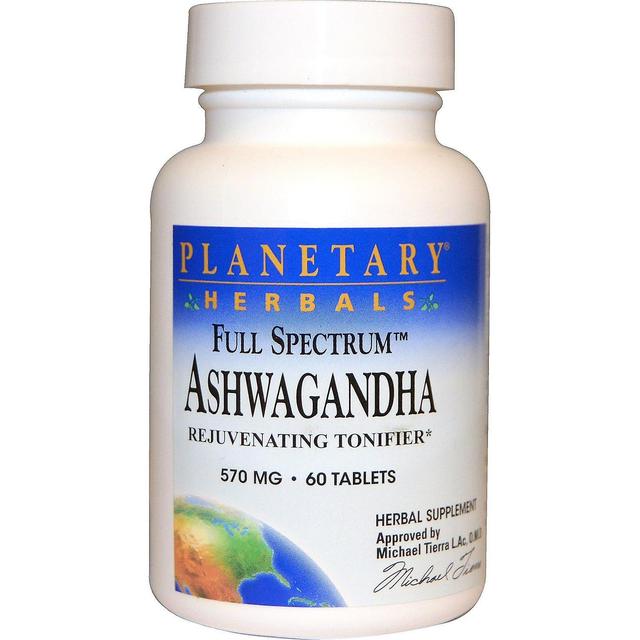 Planetary Herbals, Full Spectrum Ashwagandha, 570 mg, 60 Tablets on Productcaster.