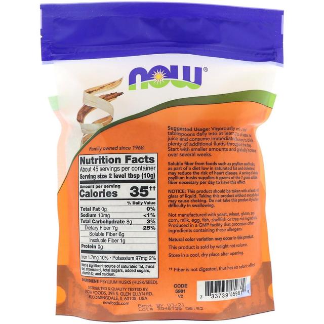 Now Foods, Whole Psyllium Husks, 16 oz (454 g) on Productcaster.