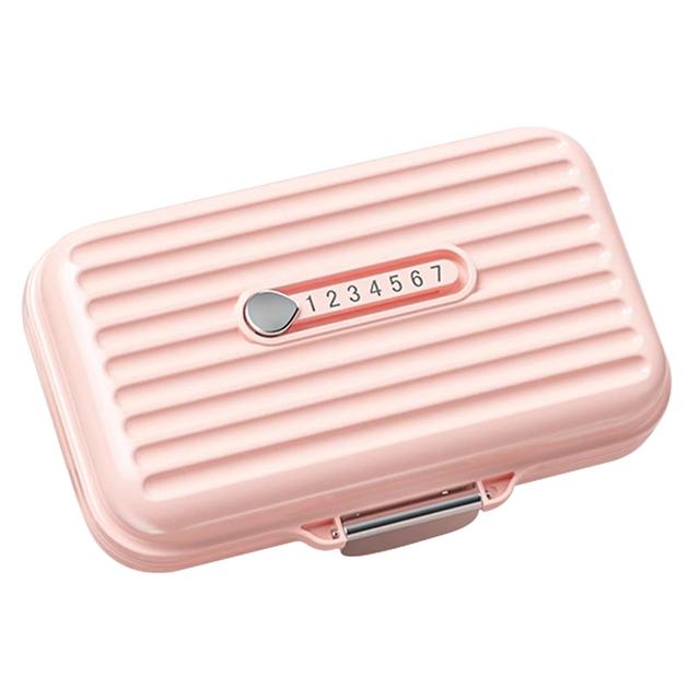 7 Day Compartment Sealed Pillbox Reusable Medicine Dispensing Organiser for Vitamins Fish Oil Pink Large on Productcaster.