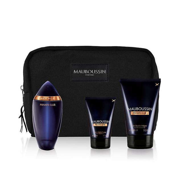 Mauboussin - Prestige 2022 Private Club Set: Eau de Parfum 100 ml, Duschgel 100 ml, After Shave Balsam 50 ml und Kulturbeutel Blau & Gold on Productcaster.