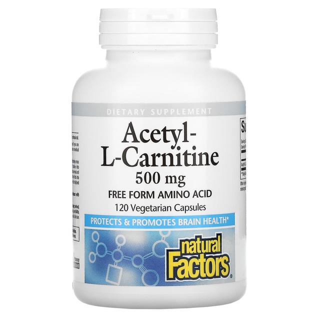 Natural Factors, Acetyl-L-Carnitin, 500 mg, 120 vegetarische Kapseln on Productcaster.