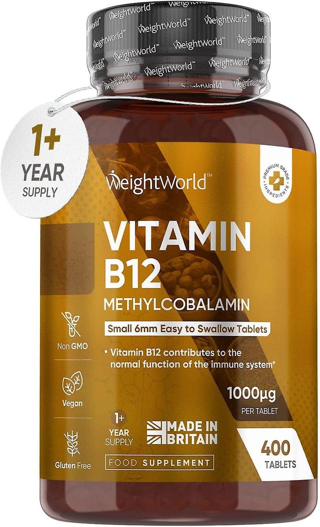 WeightWorld Tablety vitamínu B12 Vysoká pevnosť 1000mcg Doplnok vegánskej imunity on Productcaster.