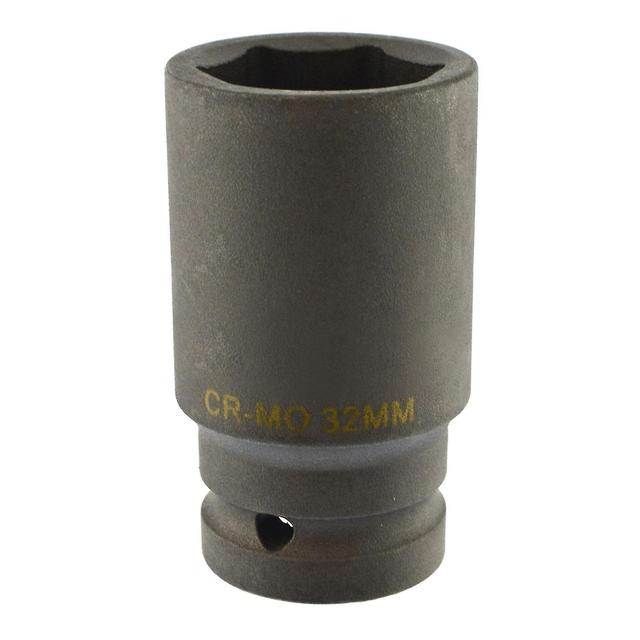 32mm Metric 3/4 Drive Double Deep Impact Socket 6 Sided Single Hex Thick Walled on Productcaster.