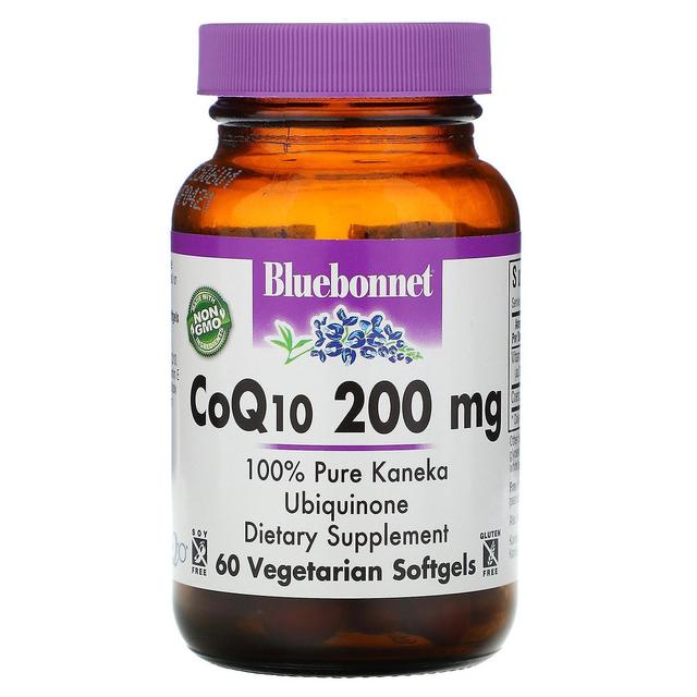 Bluebonnet Nutrition, CoQ10, 200 mg, 60 Cápsulas Gelatinosas Vegetais on Productcaster.