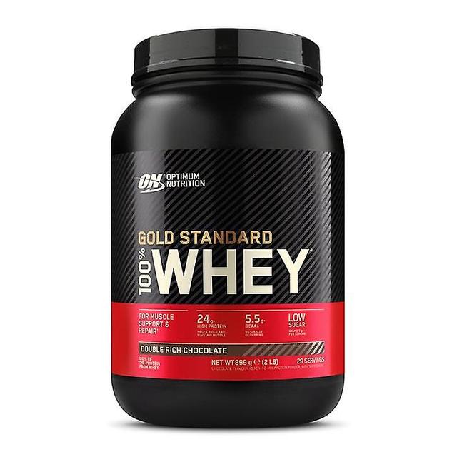 Optimum Nutrition Optimaalinen ravitsemus 100% kultastandardi heraproteiini Korkean tason täydentää - 912g Kaksinkertainen suklaa on Productcaster.