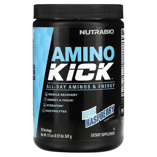 Nutrabio Labs, Amino Kick, Blue Raspberry, 0.59 lb (269 g) on Productcaster.