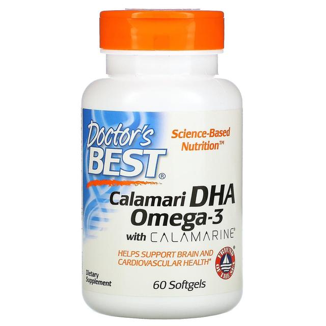 Doctor's Best Lægens bedste, Calamari DHA Omega-3 med Calamarine, 60 Softgels on Productcaster.