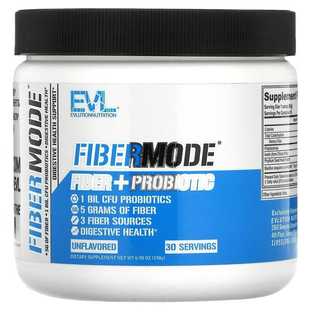 EVLution Nutrition, FiberMode, Fiber + Probiotic, Unflavored, 6.98 oz (198 g) on Productcaster.