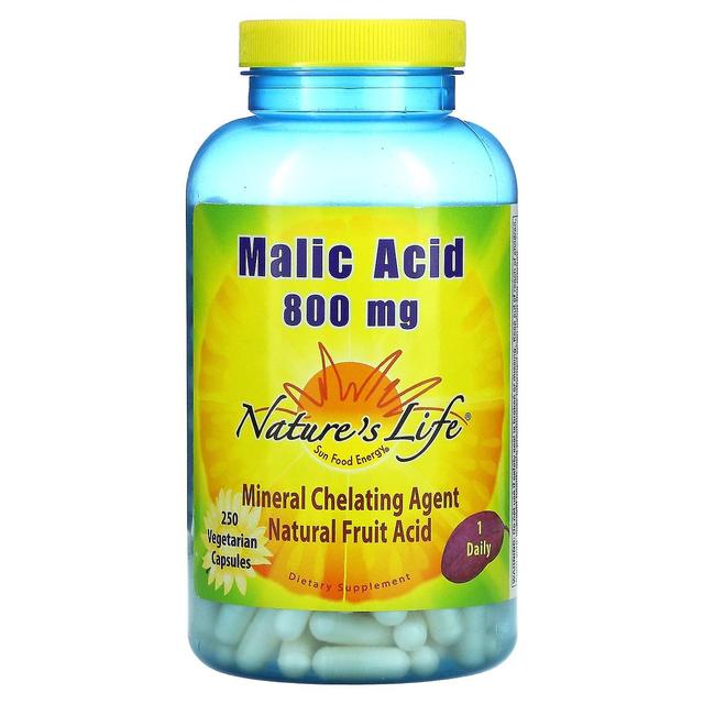 Nature's Life Vida da Natureza, Ácido Malico, 800 mg, 250 Cápsulas Vegetarianas on Productcaster.