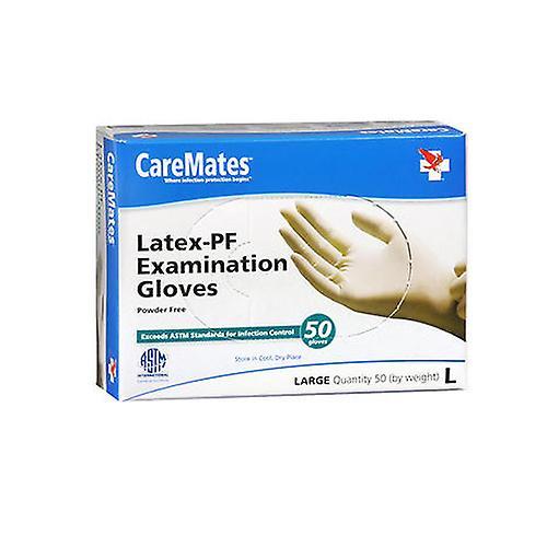 Caremates Latex-Pf Examination Gloves Large, 50 Each (Pack of 1) on Productcaster.